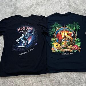 2-Ron Jon Surf Shop Cocoa Beach peace sign frogs Parrots Toucan party astronaut